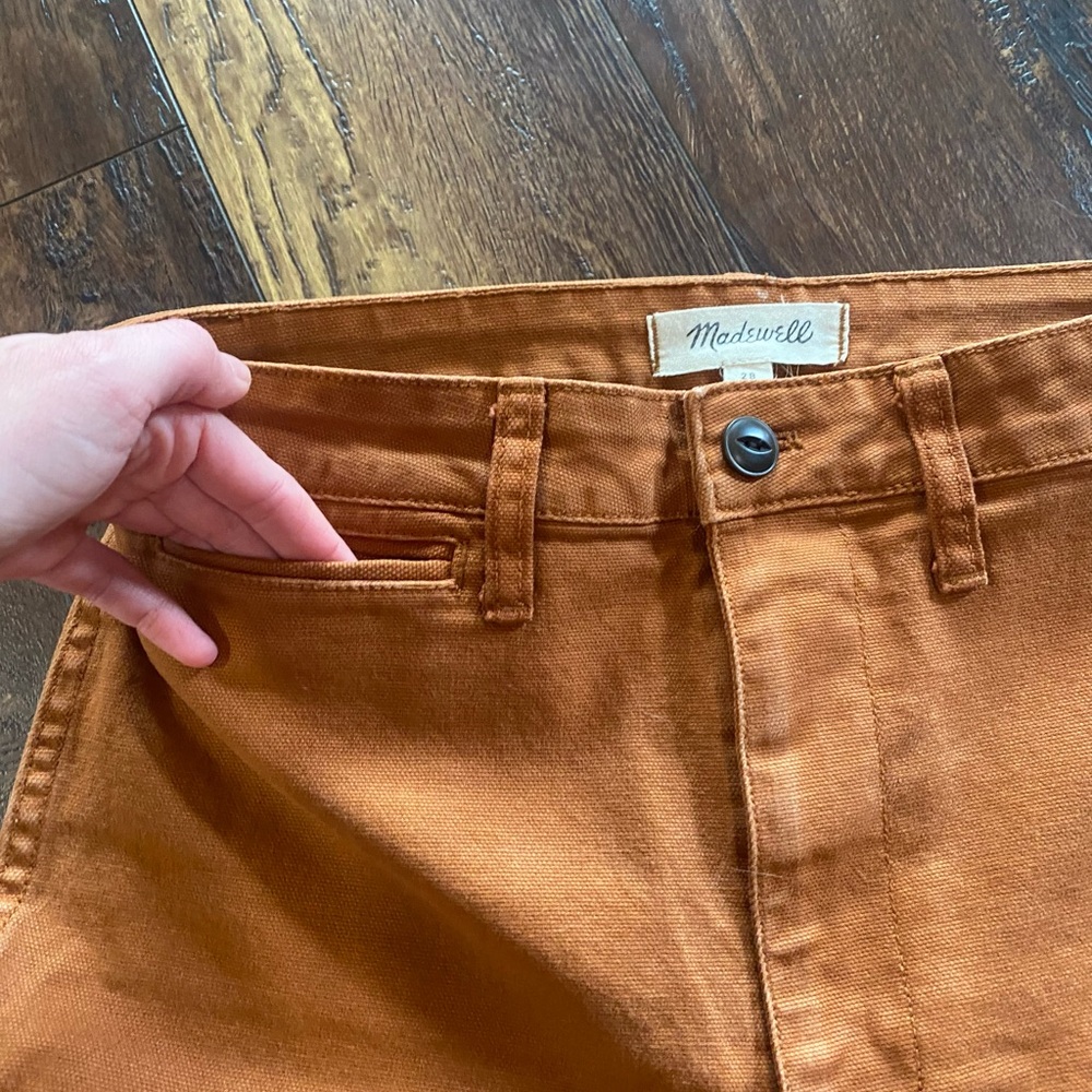 Madewell Burnt Orange High-Rise Jeans - Picture 3 of 9